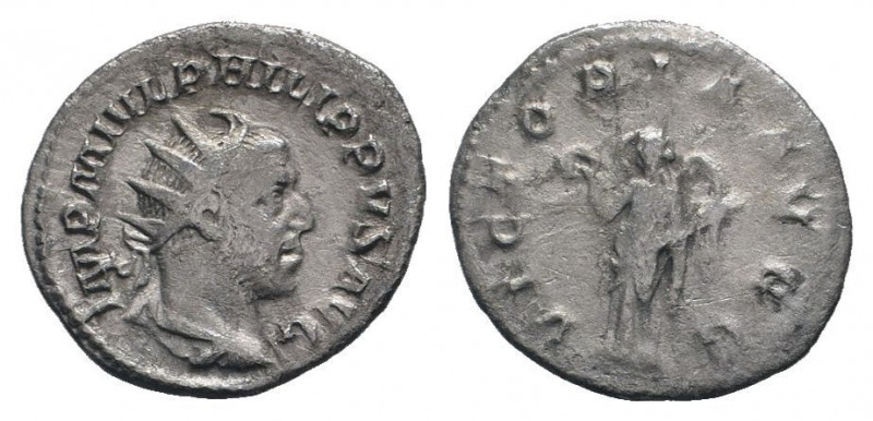 PHILIP I.247-249 AD.Rome mint.AR Antoninianus.IMP M IVL PHILIPPVS AVG, radiate, ...