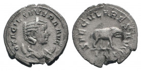 OTACILIA SEVERA.244-249 AD.Rome mint.AR Antoninianus. OTACIL SEVERA AVG, Bust of Otacilia Severa, diademed, draped, on crescent, right | Bust of Otaci...