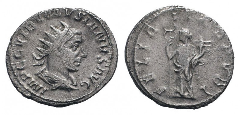 VOLUSIAN.251-253 AD.Rome mint.AR Antoninianus.IMP C C VIB VOLVSIANVS AVG, radiat...