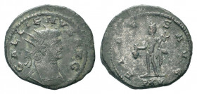 GALLIENUS.253-268 AD.Antioch mint.BI Antoninianus.GALLIENVS AVG, Radiate and cuirassed bust of Gallienus to right / FIDES AVG - PXV, Mercury standing ...