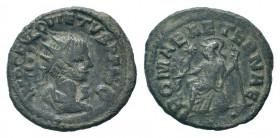 QUIETUS.260-261 AD.Samosata mint.BI Antoninianus.IMP C FVL QVIETVS P F AVG, radiate, draped and cuirassed bust to right / ROMAE AETERNAE, Rome seated ...