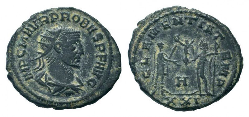 PROBUS . 276-282 AD.Antioch mint. BI Antoninianus.IMP C M AVR PROBVS P F AVG, ra...