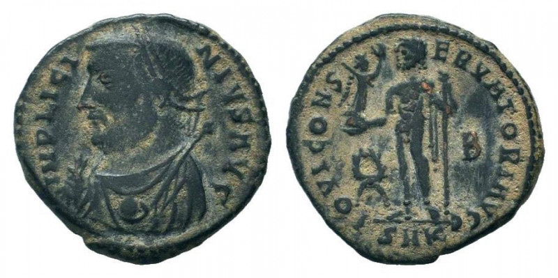 LICINIUS I.308-324 AD. Cyzicus mint.AE Follis. IMP LICINIVS AVG, Laureate bust t...