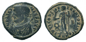 LICINIUS I.308-324 AD. Cyzicus mint.AE Follis. IMP LICINIVS AVG, Laureate bust to left wearing imperial mantle, holding mappa in right hand, sceptre a...