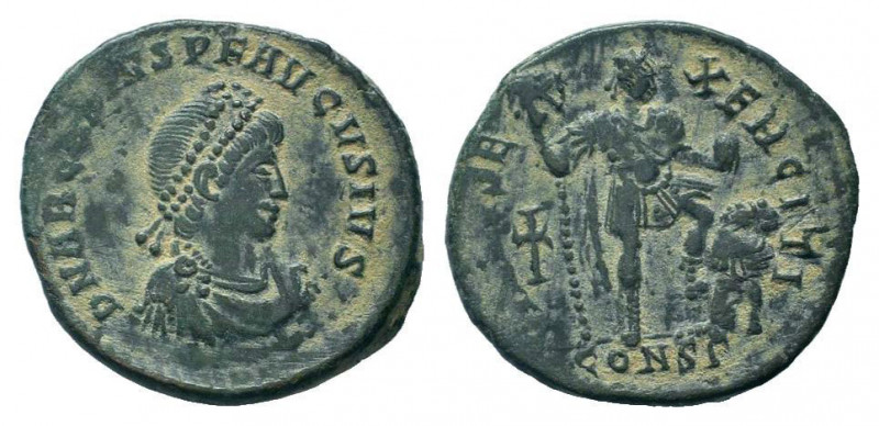 ARCADIUS. 383-408 AD. AE Constantinople mint.AE Follis.D N ARCADIVS P F AVGVSTVS...