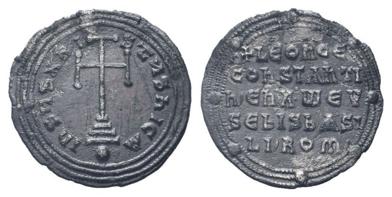 LEO VI. 886-912 AD. Constantinople mint.AR Miliaresion.IhSЧS XRI-STЧS hICA, Cros...