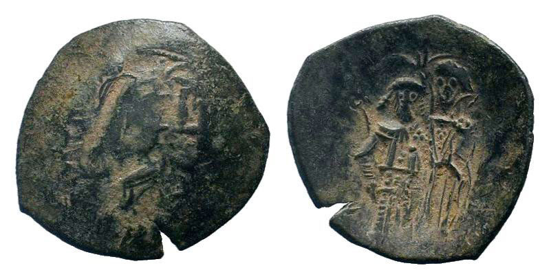 LATIN RULERS OF CONSTANTINOPLE. 1204-1264 AD. Thessalonica mint.AE Trachy.Christ...