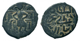 SELJUQ of RUM.Kaykaus II.2nd Reign.1257-1261 AD.AE Fals.Enthroned emperor obverse / Arabic legend.Album 1231G; Izmirlier 657.Very fine.

Weight : 2.6 ...