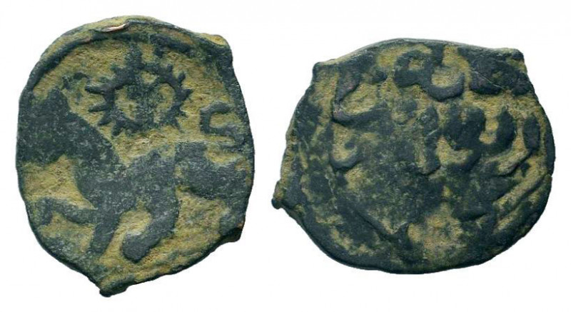 SELJUQ of RUM. Masud II. 2nd reign, 1302-1308 AD.No Mint.Lion advancing left, su...