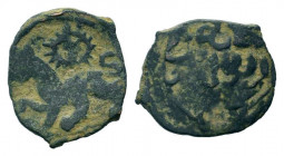 SELJUQ of RUM. Masud II. 2nd reign, 1302-1308 AD.No Mint.Lion advancing left, sun above / Arabic legend.Izmirlier 1390.Fine.

Weight : 2.0 gr

Diamete...