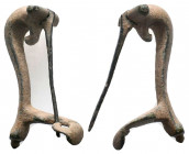 Ancient Rome.Circa 1st-3rd century AD.Nice bronze fibula

Weight : 11.2 gr

Diameter : 40X16 mm