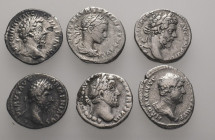 6 Roman AR Denarius.SOLD AS SEEN. NO RETURN.
