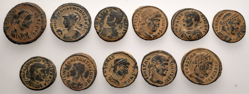 11 Roman follis.SOLD AS SEEN. NO RETURN.
