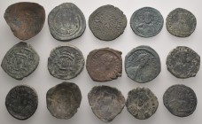 15 Byzantine follis.SOLD AS SEEN. NO RETURN.