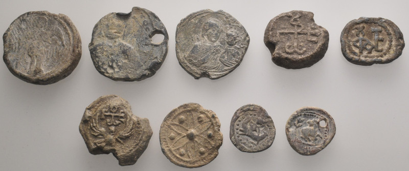 9 Byzantine load seals.SOLD AS SEEN. NO RETURN.