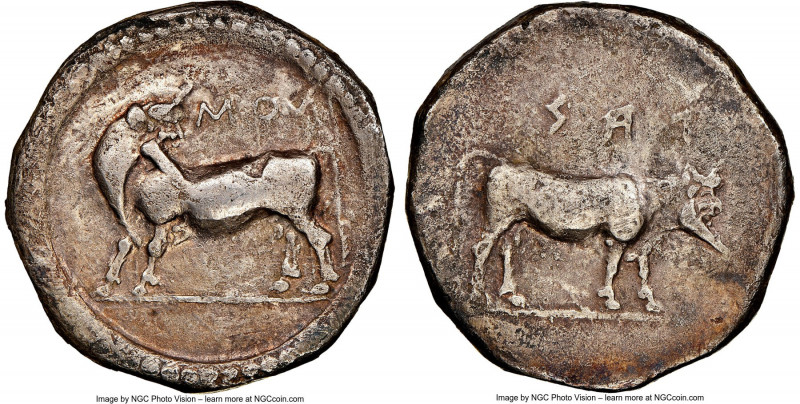 LUCANIA. Laus. Ca. 480-460 BC. AR stater (21mm, 7.47 gm, 1h). NGC (photo-certifi...