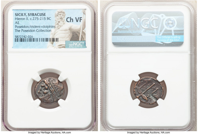 SICILY. Syracuse. Hieron II (ca. 275-215 BC). AE litra (19mm, 1h). NGC Choice VF...