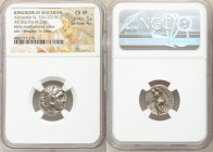 MACEDONIAN KINGDOM. Alexander III the Great (336-323 BC). AR drachm (17mm, 4.23 gm, 11h). NGC Choice VF 5/5 - 4/5. Posthumous issue of Colophon, ca. 3...