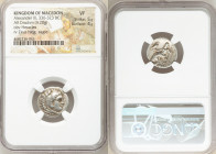 MACEDONIAN KINGDOM. Alexander III the Great (336-323 BC). AR drachm (18mm, 4.20 gm, 7h). NGC VF 5/5 - 4/5. Lifetime issue of Magnesia ad Maeandrum, ca...