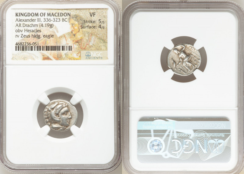 MACEDONIAN KINGDOM. Alexander III the Great (336-323 BC). AR drachm (17mm, 4.19 ...