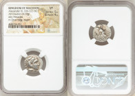 MACEDONIAN KINGDOM. Alexander III the Great (336-323 BC). AR drachm (17mm, 4.19 gm, 5h). NGC VF 5/5 - 4/5. Lifetime issue of Lampsacus, ca. 328-323 BC...