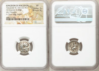 MACEDONIAN KINGDOM. Alexander III the Great (336-323 BC). AR drachm (16mm, 4.40 gm, 12h). NGC VF 5/5 - 4/5. Lifetime issue of Miletus, ca. 325-323 BC....