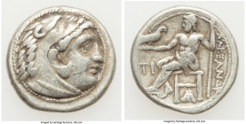 MACEDONIAN KINGDOM. Alexander III the Great (336-323 BC). AR drachm (17mm, 4.20 gm, 12h). VF. Early posthumous issue of Sardes, ca. 323-319 BC. Head o...