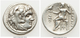 MACEDONIAN KINGDOM. Alexander III the Great (336-323 BC). AR drachm (18mm, 4.16 gm, 12h). XF. Early posthumous issue of Magnesia, ca. 319-305 BC. Head...