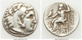 MACEDONIAN KINGDOM. Philip III Arrhidaeus (323-317 BC). AR drachm (18mm, 4.20 gm, 1h). VF. Early posthumous issue of Lampsacus, ca. 323-317 BC. Head o...