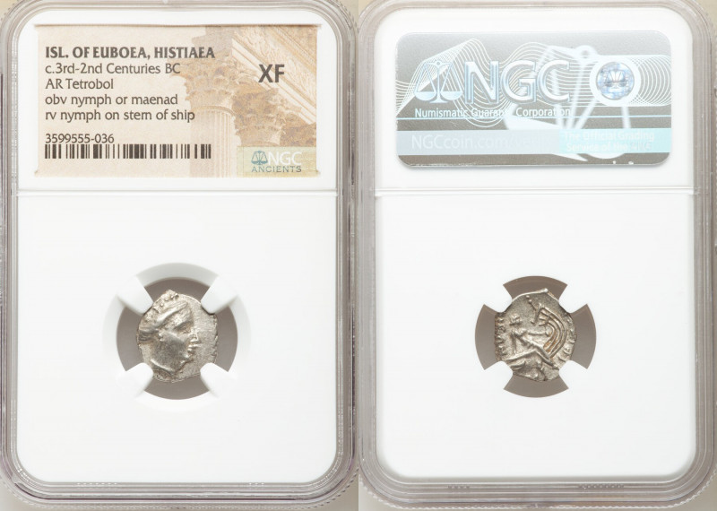 EUBOEA. Histiaea. Ca. 3rd-2nd centuries BC. AR tetrobol (15mm, 12h). NGC XF. Hea...