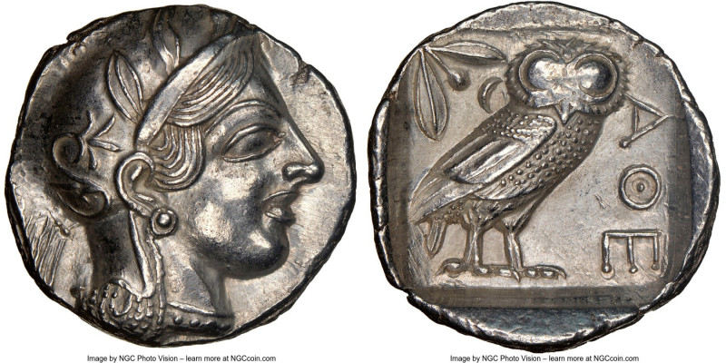 ATTICA. Athens. Ca. 440-404 BC. AR tetradrachm (25mm, 16.90 gm, 5h). NGC Choice ...