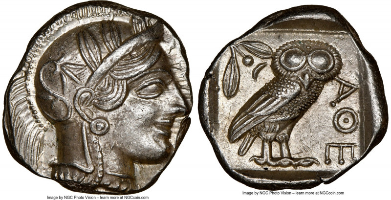 ATTICA. Athens. Ca. 440-404 BC. AR tetradrachm (27mm, 17.22 gm, 7h). NGC Choice ...