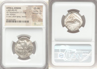 ATTICA. Athens. Ca. 440-404 BC. AR tetradrachm (25mm, 17.23 gm, 3h). NGC Choice AU 4/5 - 4/5. Mid-mass coinage issue. Head of Athena right, wearing cr...