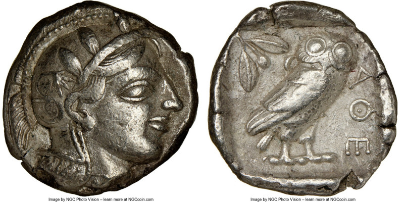 ATTICA. Athens. Ca. 440-404 BC. AR tetradrachm (25mm, 17.13 gm, 5h). NGC Choice ...