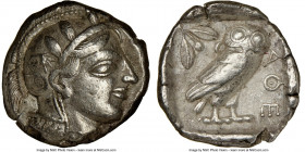 ATTICA. Athens. Ca. 440-404 BC. AR tetradrachm (25mm, 17.13 gm, 5h). NGC Choice VF 5/5 - 3/5. Mid-mass coinage issue. Head of Athena right, wearing cr...
