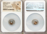 IONIA. Miletus. Ca. late 6th-5th centuries BC. AR 1/12 stater or obol (10mm). NGC XF. Milesian standard. Forepart of roaring lion left, head reverted ...