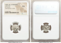 CARIAN ISLANDS. Rhodes. Ca. 88-84 BC. AR drachm (16mm, 12h). NGC AU. Plinthophoric standard, Lysimachus, magistrate. Radiate head of Helios right / ΛY...