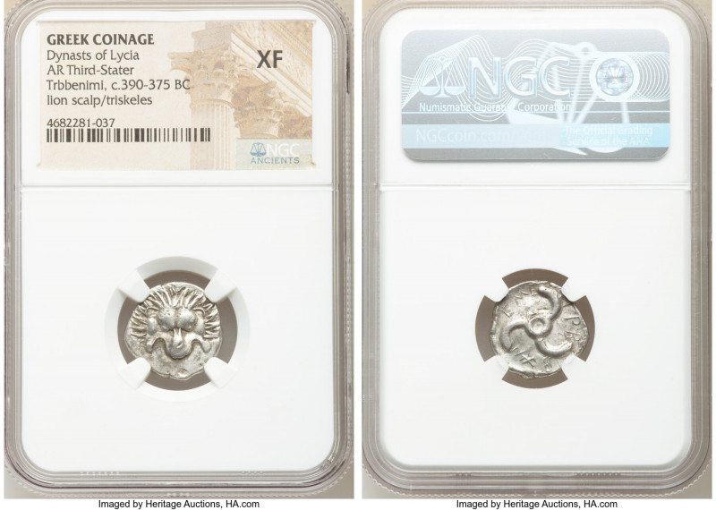 LYCIAN DYNASTS. Trbbenimi (Ca. 390-375 BC). AR third-stater (17mm, 2h). NGC XF. ...