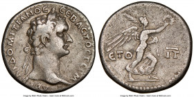 CAPPADOCIA. Caesarea. Domitian (AD 81-96). AR didrachm. NGC VF. Regnal year 13 (AD 93/4). ΑΥΤ ΚΑΙ ΔΟΜΙΤΙΑΝΟϹ ϹЄΒΑϹΤΟϹ ΓЄΡΜ, laureate head of Domitian ...