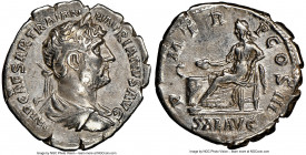 Hadrian (AD 117-138). AR denarius (19mm, 8h). NGC Choice VF. Rome, AD 119-122. IMP CAESAR TRAIAN-HADRIANVS AVG, laureate, draped bust of Hadrian right...