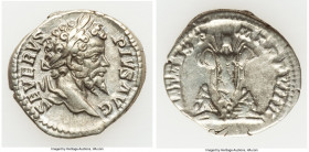 Septimius Severus (AD 193-211). AR denarius (19mm, 3.09 gm, 7h). VF. Rome, AD 201. SEVERVS-PIVS AVG, laureate head of Septimius Severus right / PART M...