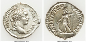 Caracalla (AD 198-217). AR denarius (19mm, 3.21 gm, 6h). Choice VF. Rome, AD 205-206. ANTONINVS PIVS AVG, laureate head of Caracalla right / PONTIF TR...