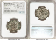 Diocletian (AD 284-305). BI follis or nummus (30mm, 10.48 gm, 6h). NGC MS 4/5 - 5/5, Silvering. Trier, 1st officina, AD 303-305. IMP DIOCLETIANVS AVG,...