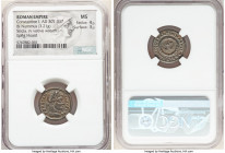 Constantine I the Great (AD 307-337). AE3 or BI nummus (19mm, 3.21 gm, 5h). NGC MS 4/5 - 3/5. Siscia, 5th officina, AD 321-324. CONSTAN-TINVS AVG, lau...