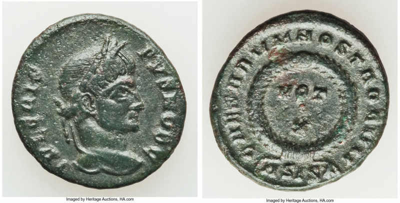 Crispus, as Caesar (AD 316-326). AE3 or BI nummus (19mm, 2.87 gm, 12h). Choice V...