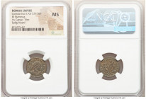 Constantius II, as Caesar (AD 337-361). AE3 or BI nummus (18mm, 11h). NGC MS. Trier, 1st officina, AD 332-333. FL IVL CONSTANTIVS NOB C, laureate, cui...