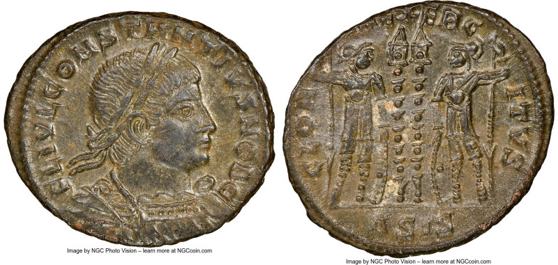 Constantius II, as Caesar (AD 337-361). AE3 or BI nummus (19mm, 1h). NGC Choice ...