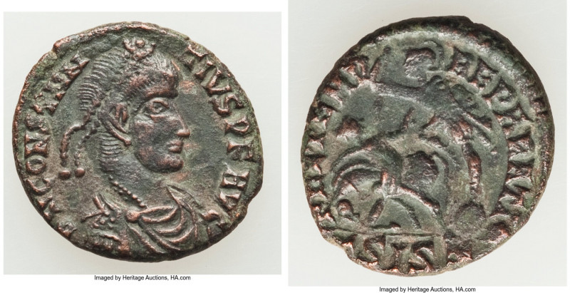 Constantius II, as Augustus (AD 337-361). AE3 or BI nummus (17mm, 2.29 gm, 12h)....