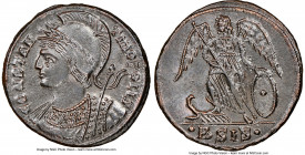 Constantinople Commemorative (ca. AD 330-340). AE3 or BI nummus (18mm, 7h). NGC MS. Siscia, 2nd officina, AD 332-333, struck under Constantine I to co...