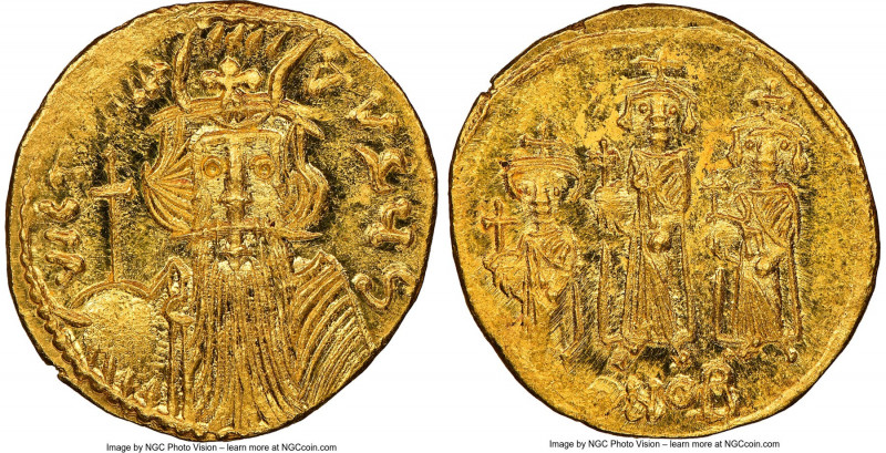 Constans II Pogonatus (AD 641-668), with Constantine IV, Heraclius and Tiberius....